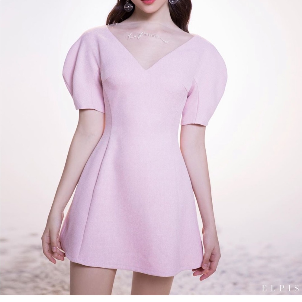 Pink mini dress
